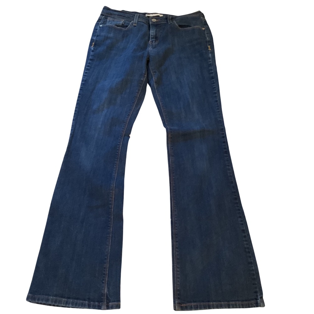Levis 515 Bootcut‎ Jeans Womens 8 L Dark Wash Blue Stretch Denim Mid Rise
